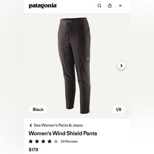 NWT Patagonia Women's Wind Shield Pants Black M